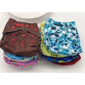 Lot 20 New Cloth Reusable Diaper Covers, Asst’d Prints Newborn West Coast Dipes